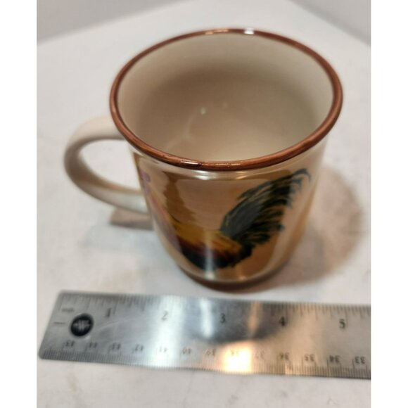 Oneida Casual Settings Morning Rooster Stoneware Coffee Cups Set of 4 - Picture 11 of 11